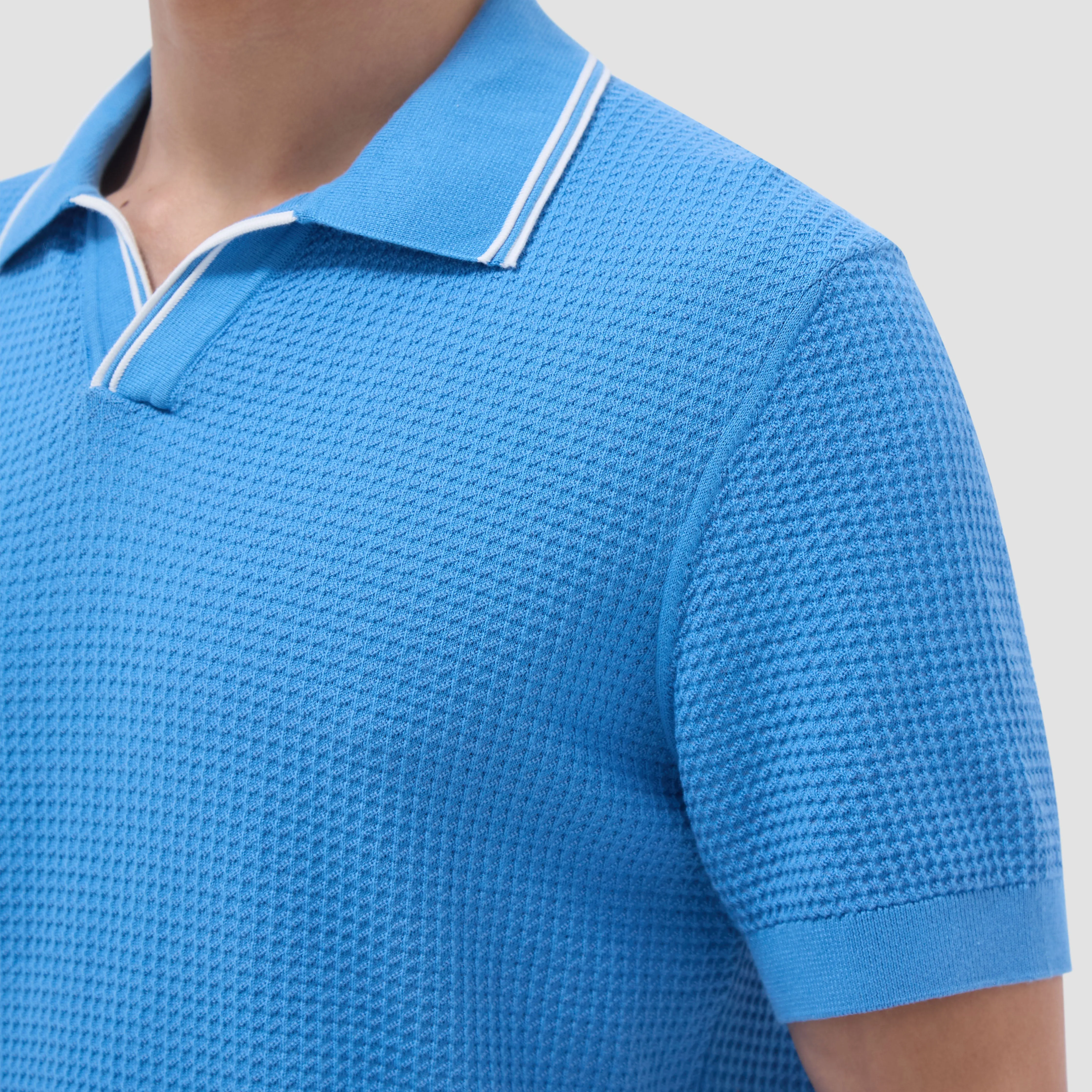 Seed Rib Short Sleeve Johnny Sweater