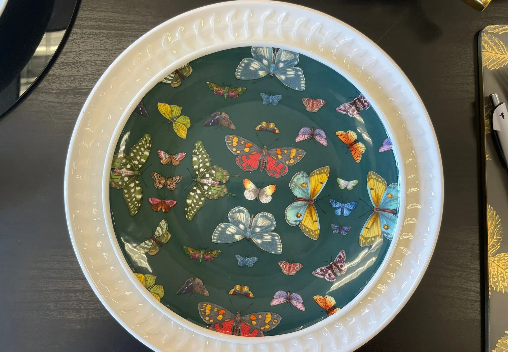 Set of 4 8.5”  butterfly salad plate