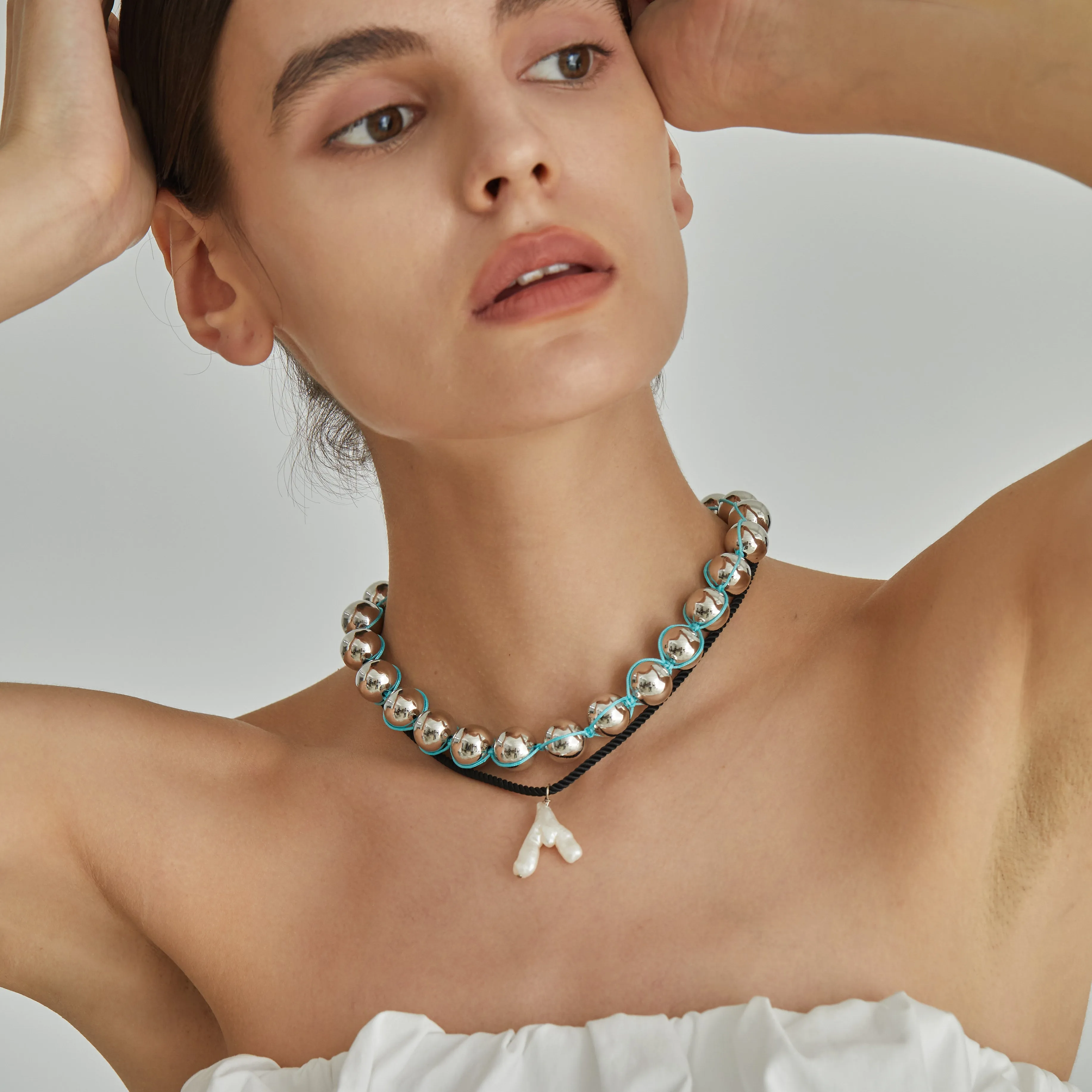 Silk Tie Multiway Natural Pearl Pendant