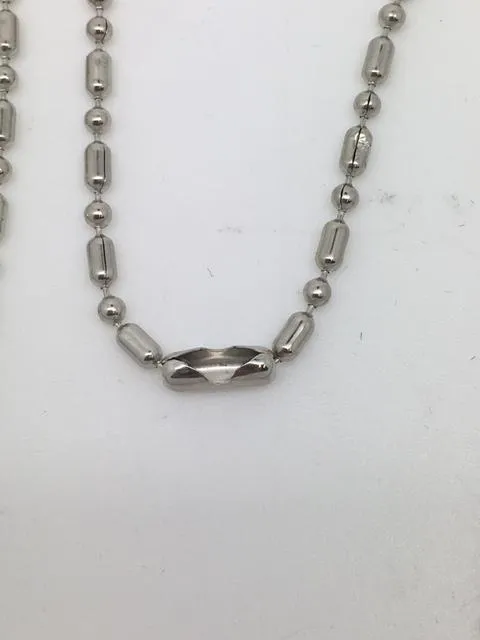 Silver Ball Chain  (24")