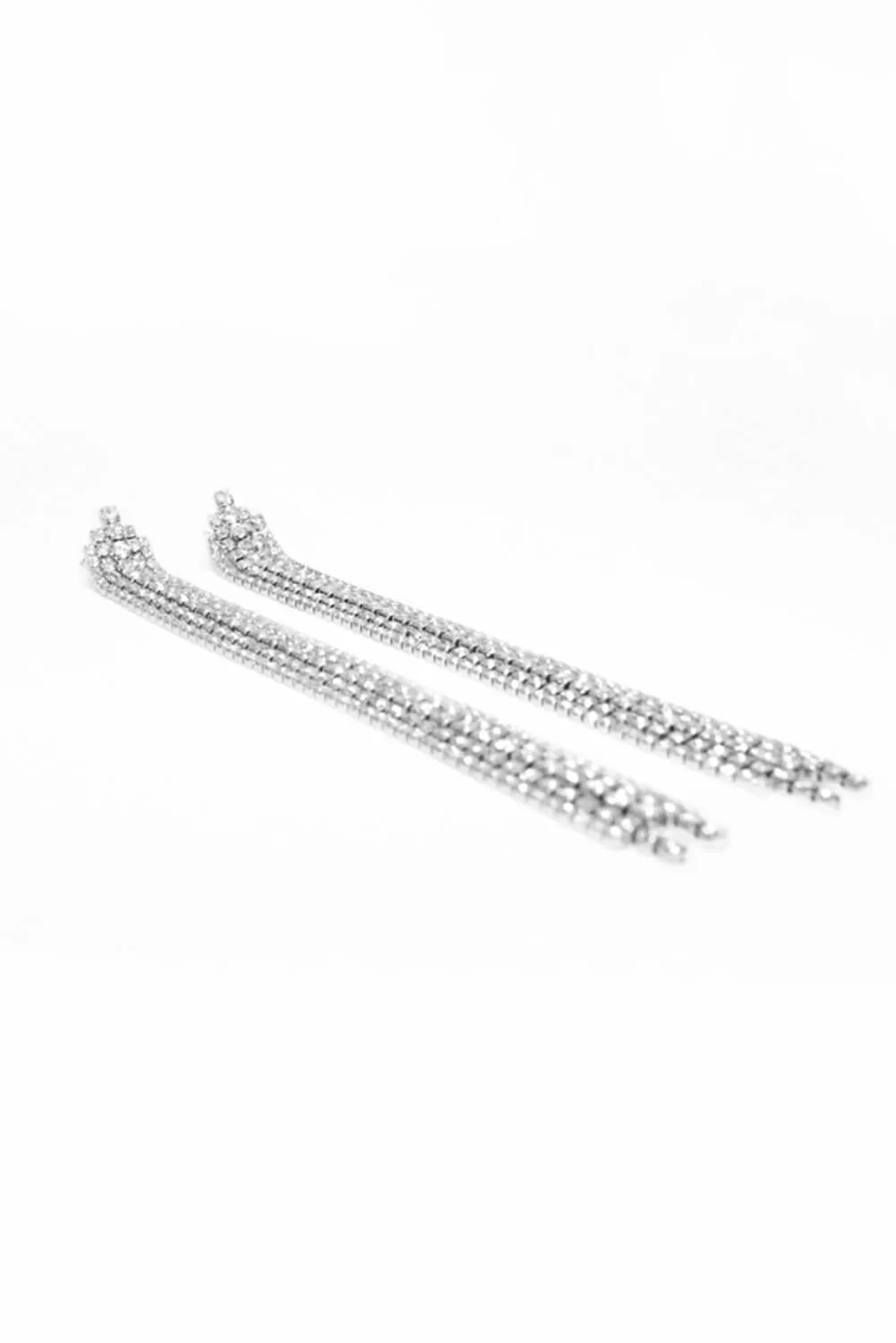 Silver Chain Sleek Drop Earrings