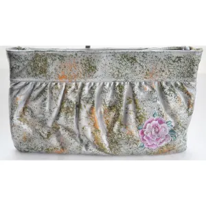 Silver Tone Painted Purse By Fancy Nancy - 1980's