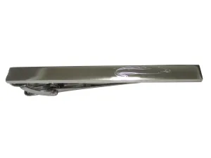 Silver Toned Etched Sleek Moray Eel Fish Tie Clip