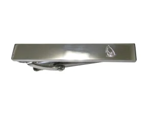 Silver Toned Etched Sleek Piranha Fish Skinny Tie Clip