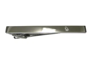 Silver Toned Etched Sleek Piranha Fish Tie Clip