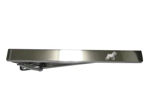 Silver Toned Etched Sleek Scottish Terrier Dog Tie Clip