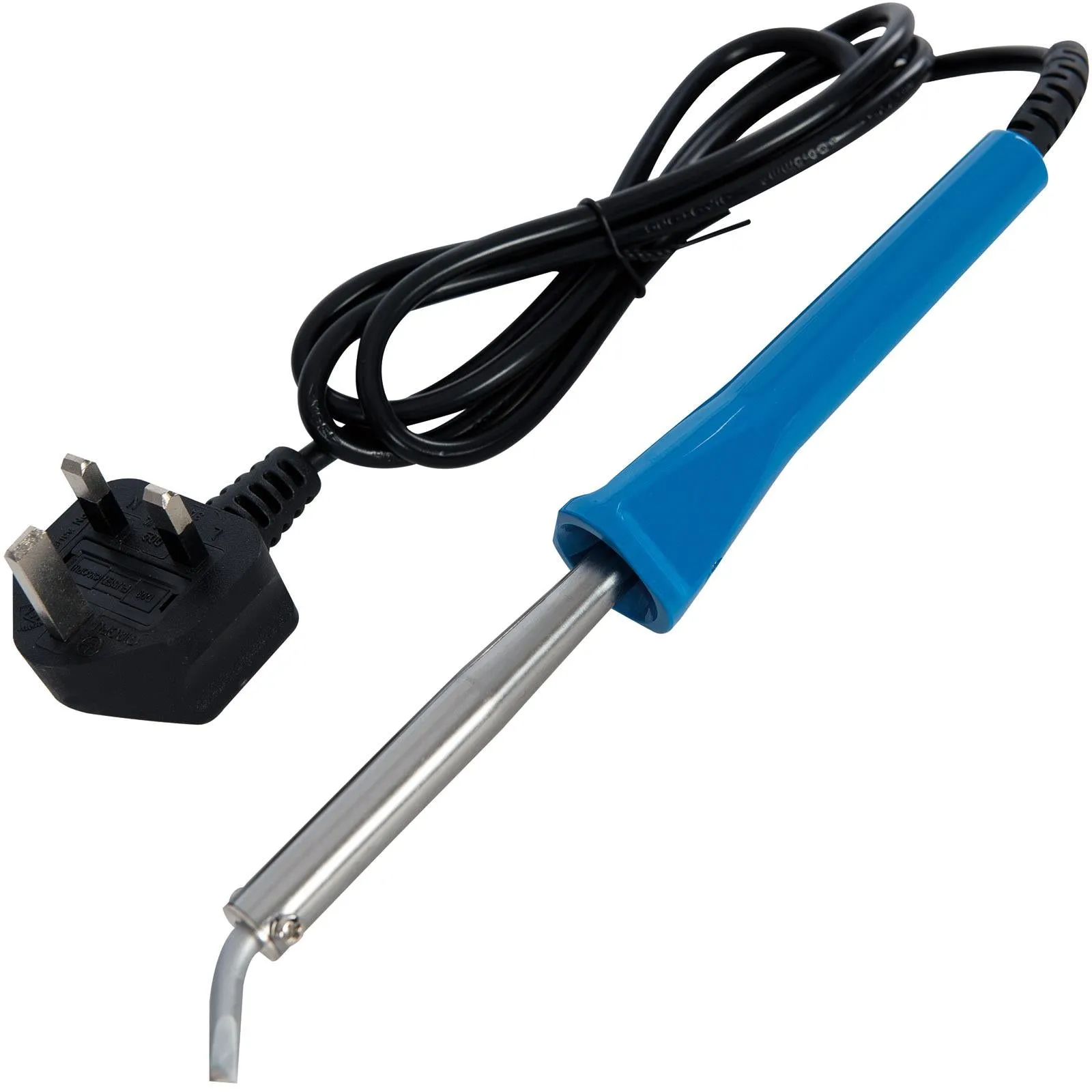 Silverline 60w Soldering Iron Angled Tip 230v Insulated Handle Solder