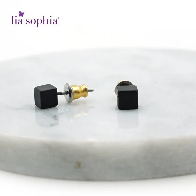 Simple and Beautiful Black Square Earrings by unknown indie designer