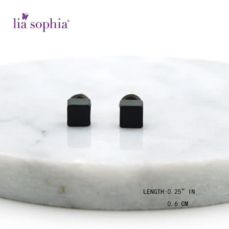 Simple and Beautiful Black Square Earrings by unknown indie designer