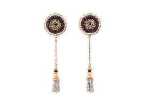 Simple beauty gem drop earrings