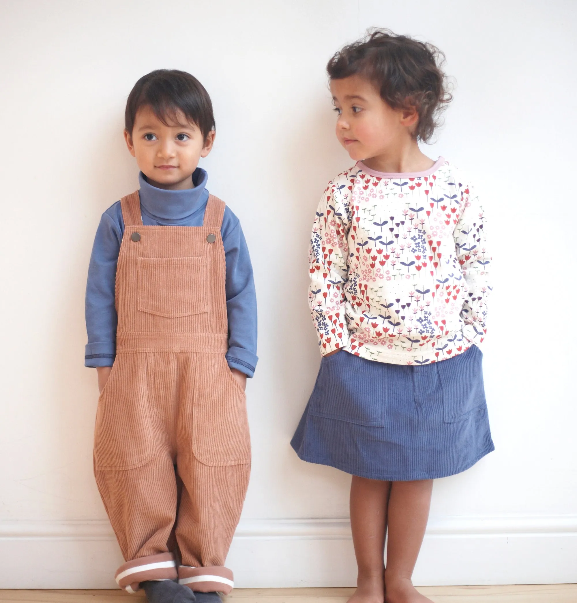 Simple Cord Skirt - Pink