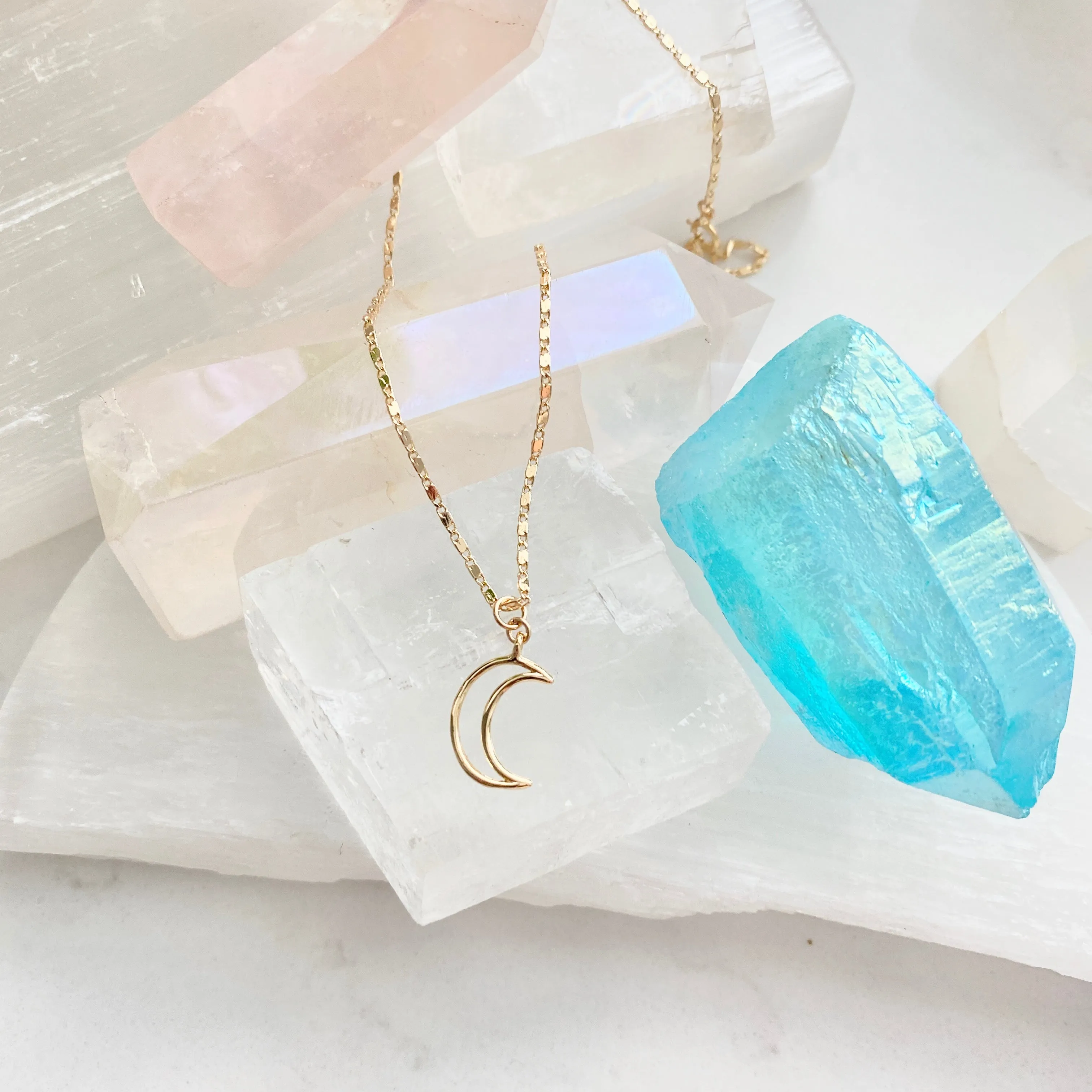 Simple Crescent Moon Necklace