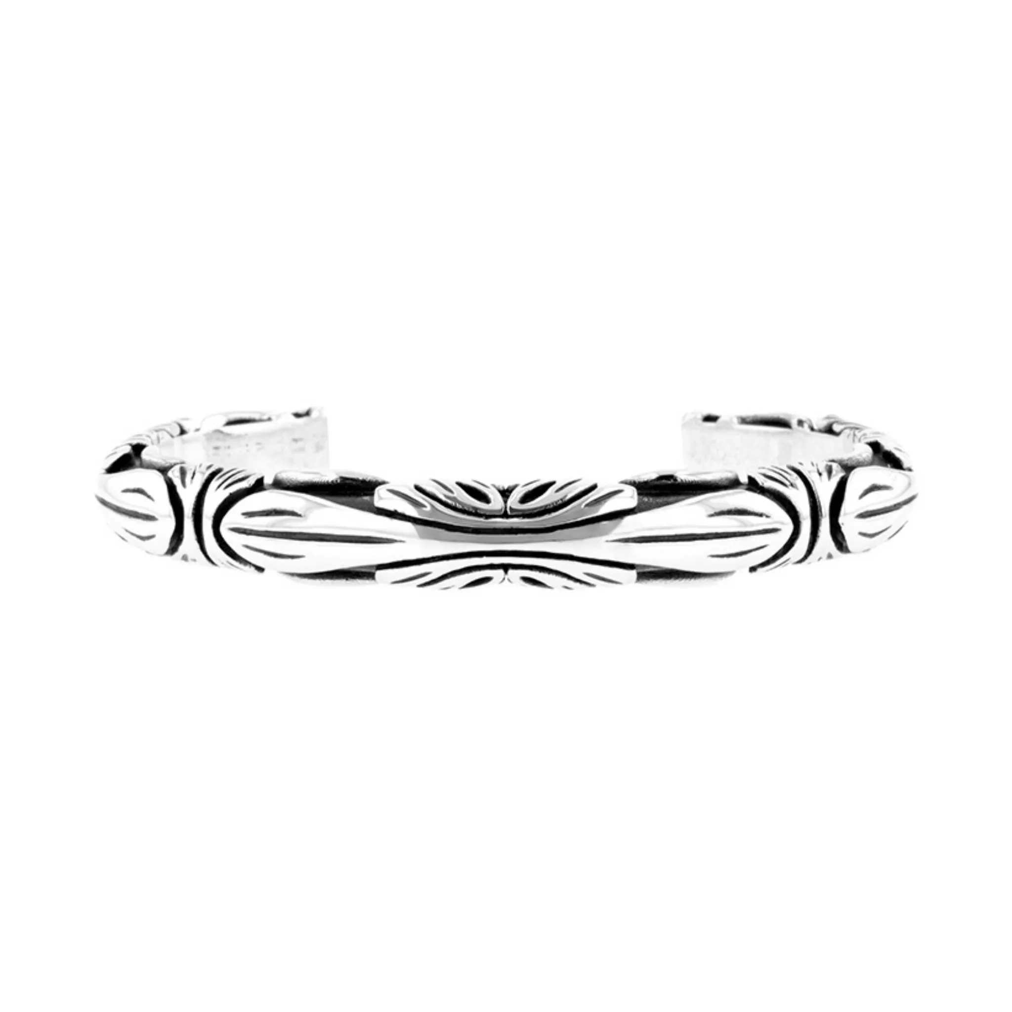 Simple Fine Line Engraved Cuff