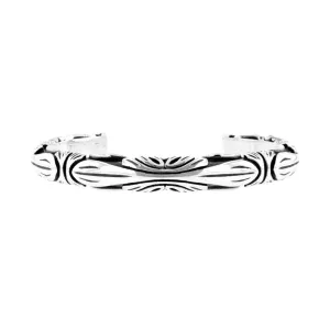 Simple Fine Line Engraved Cuff