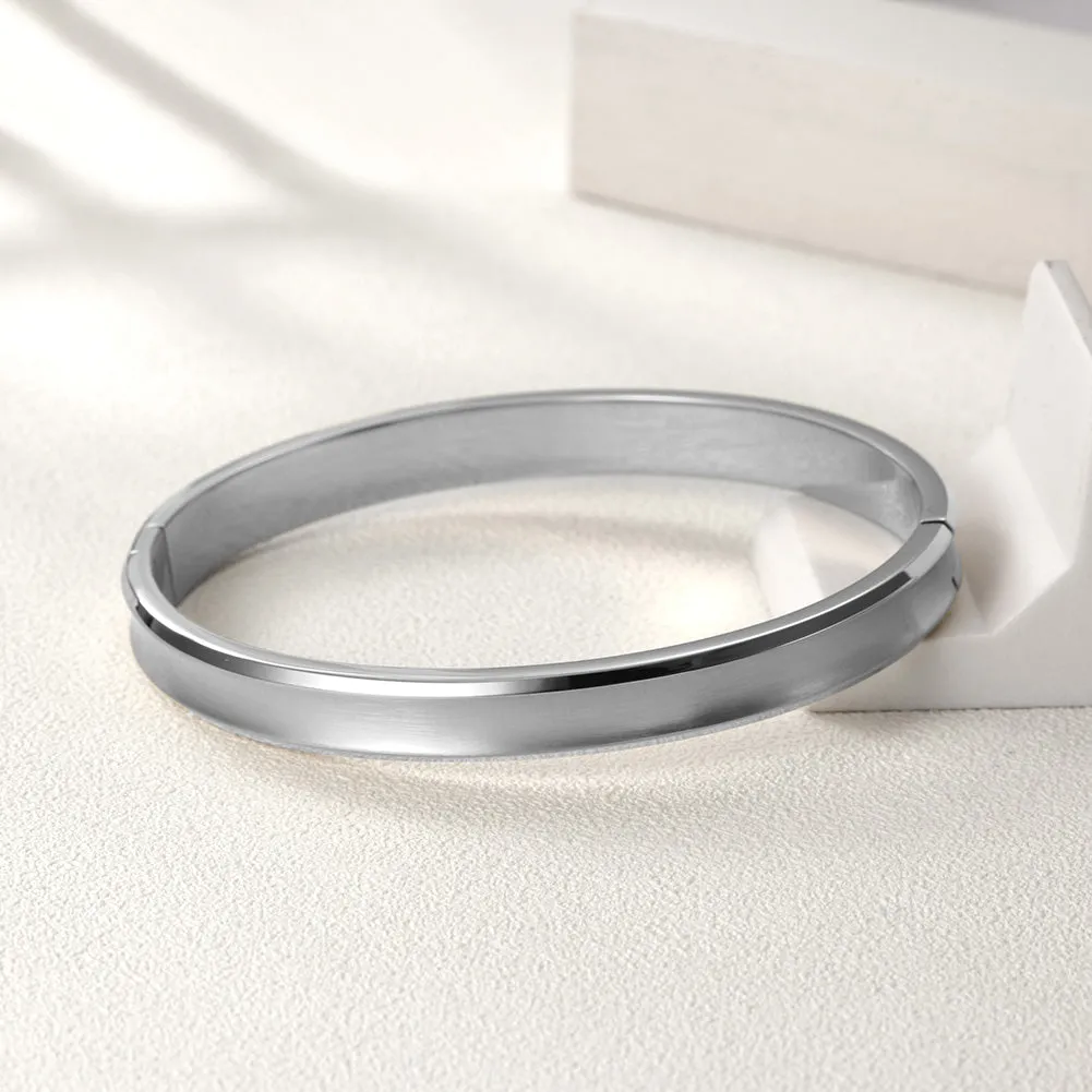 Simple glossy bracelet-NSB1584STL