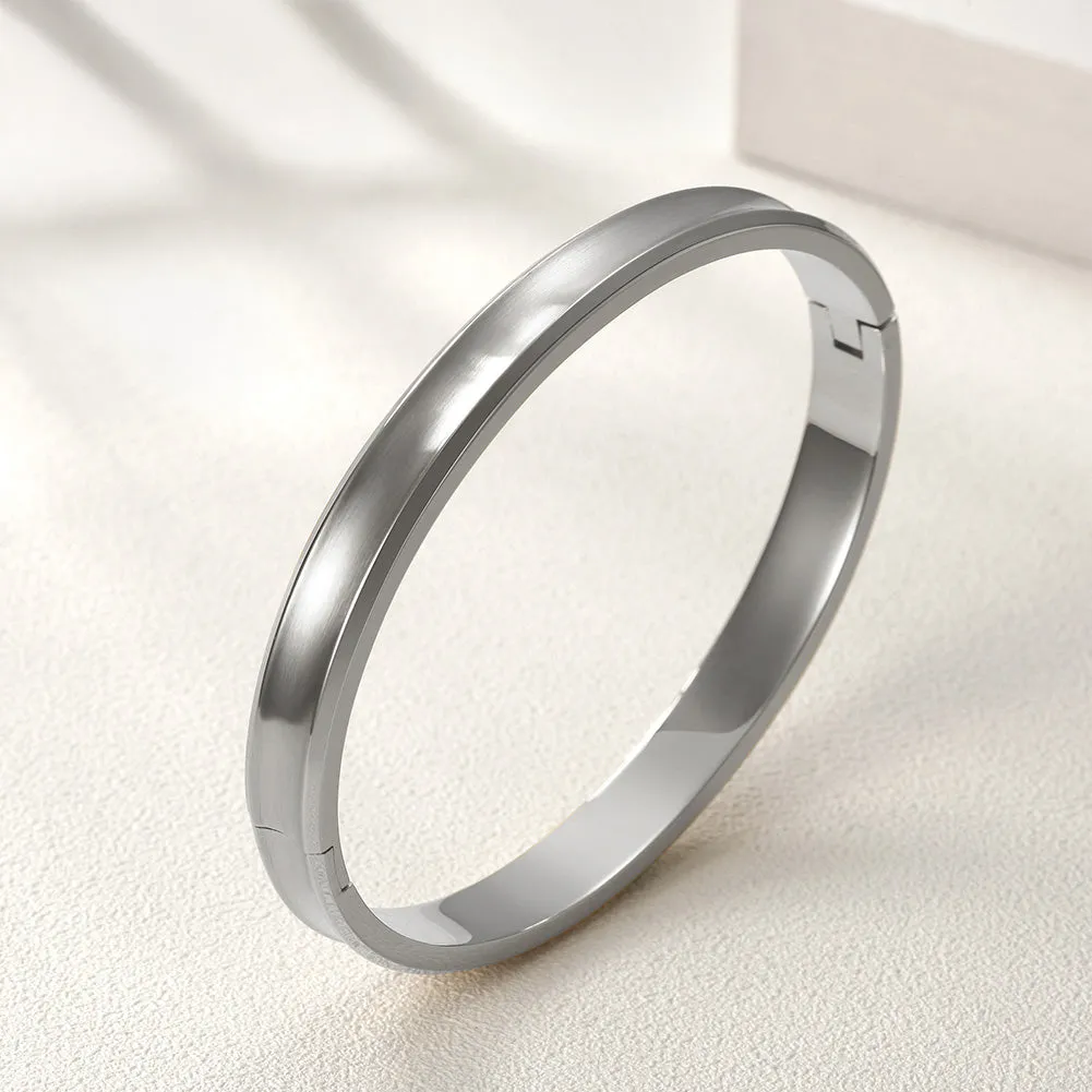 Simple glossy bracelet-NSB1584STL