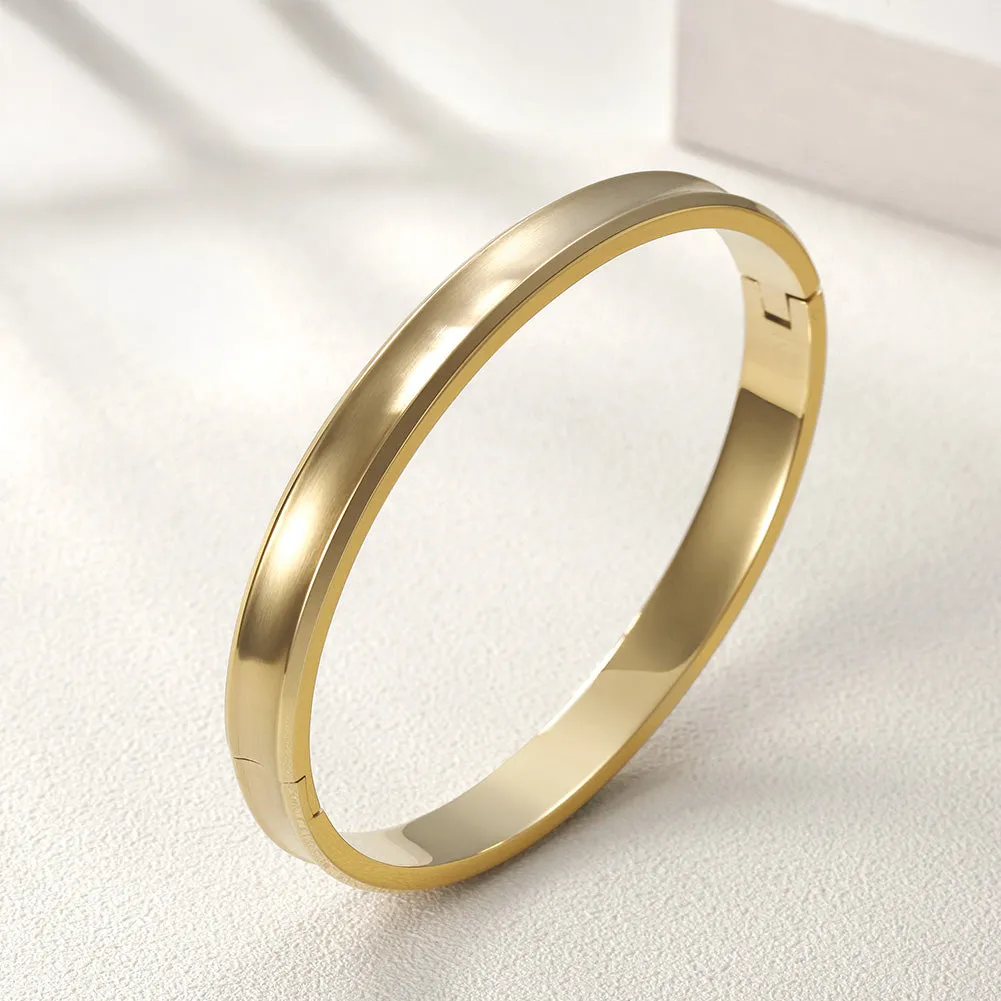 Simple glossy bracelet-NSB1584STL