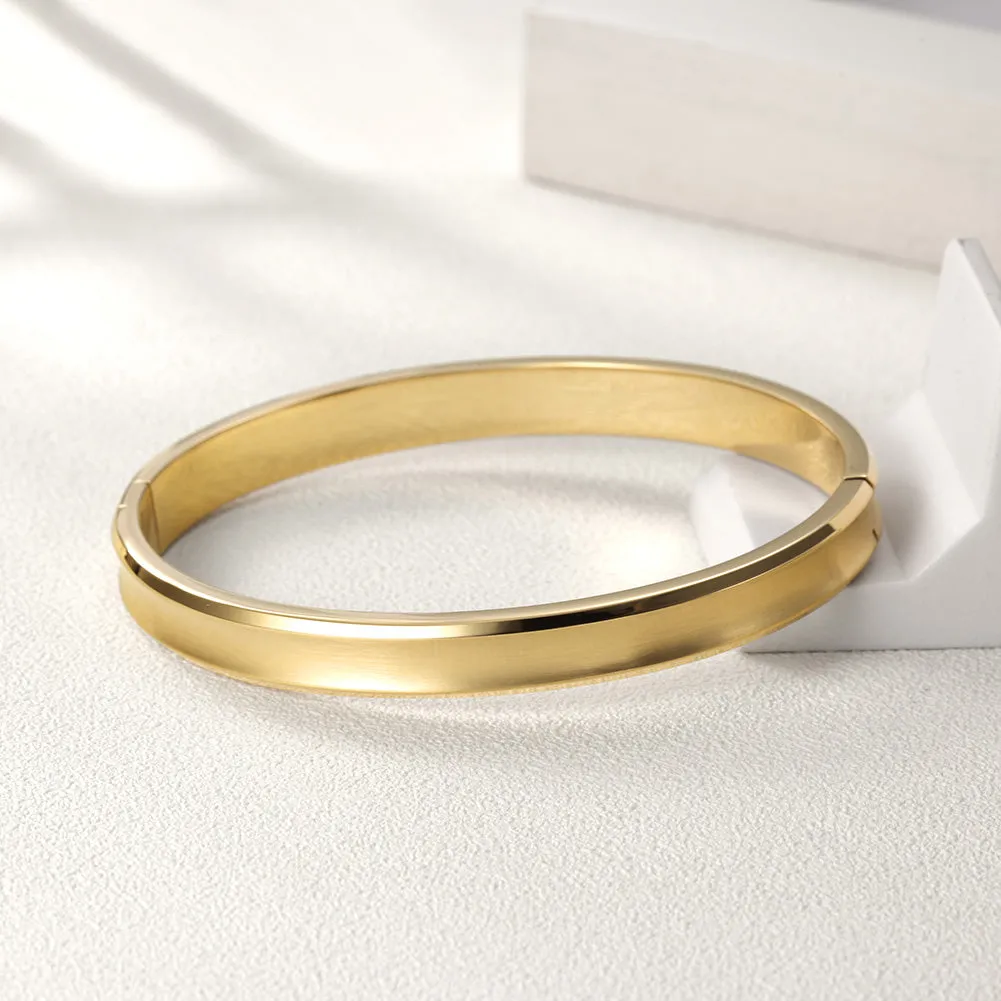 Simple glossy bracelet-NSB1584STL