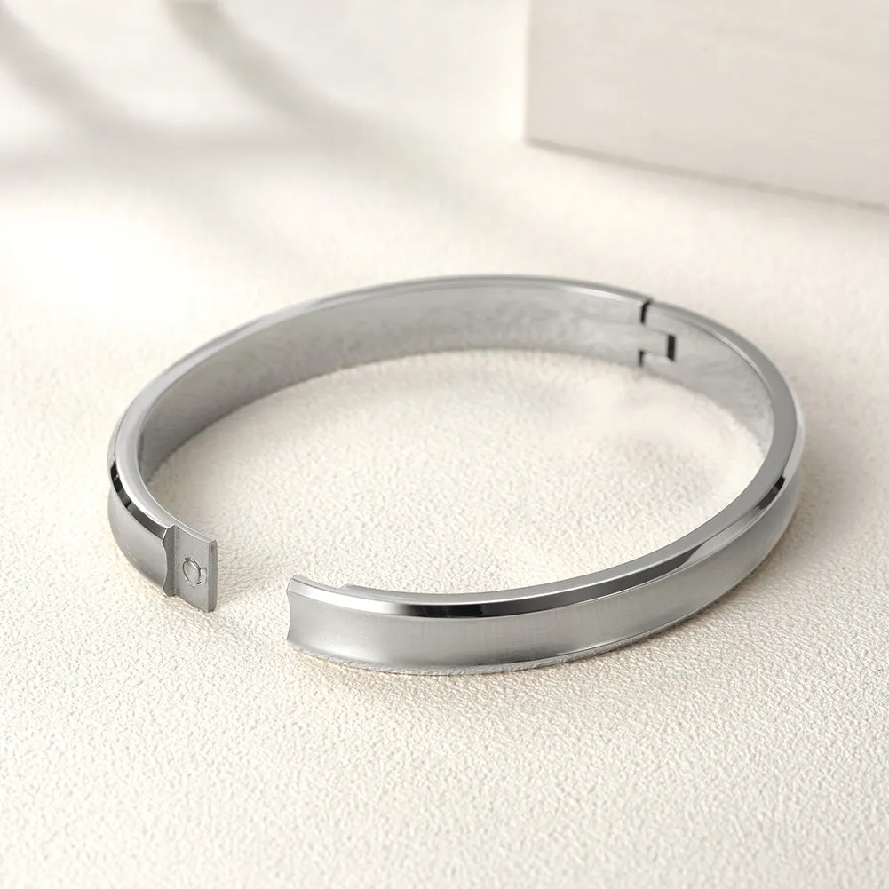 Simple glossy bracelet-NSB1584STL