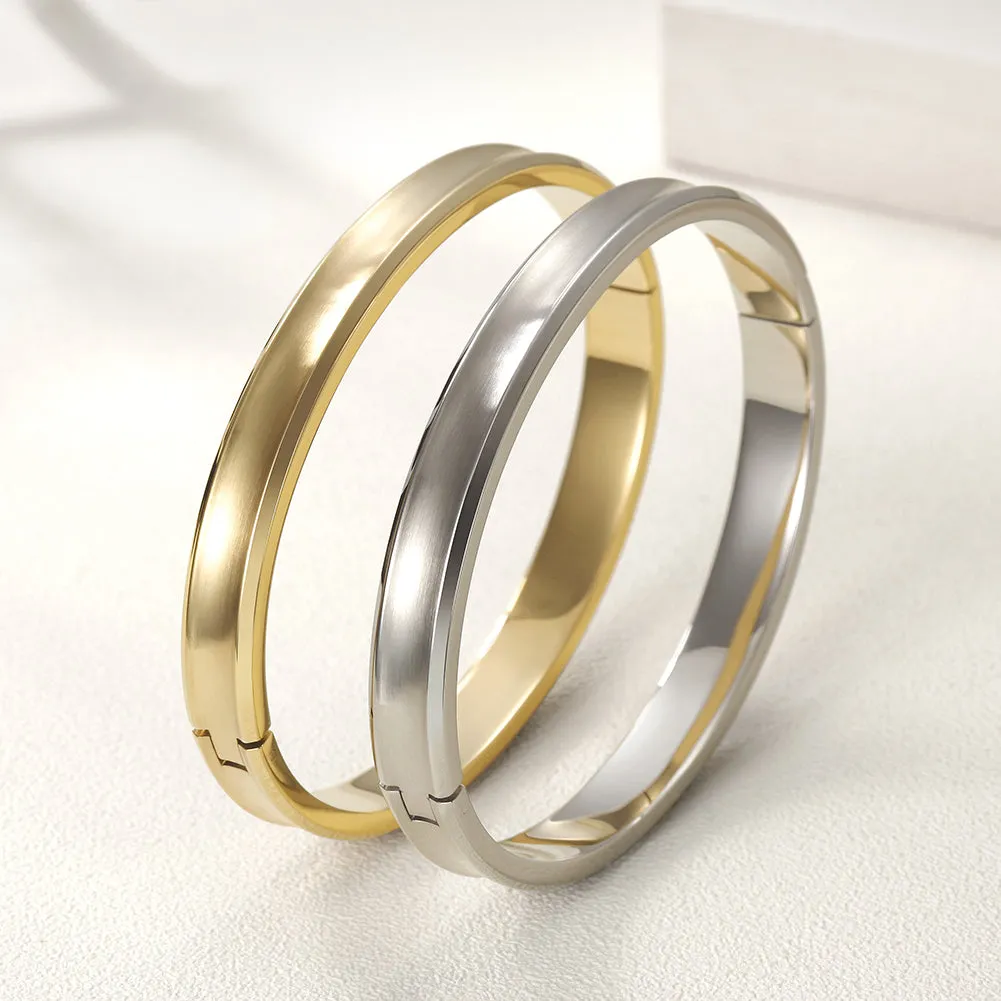 Simple glossy bracelet-NSB1584STL