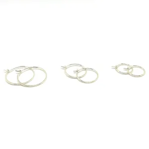 Simple Hoop Earrings | Sterling Silver