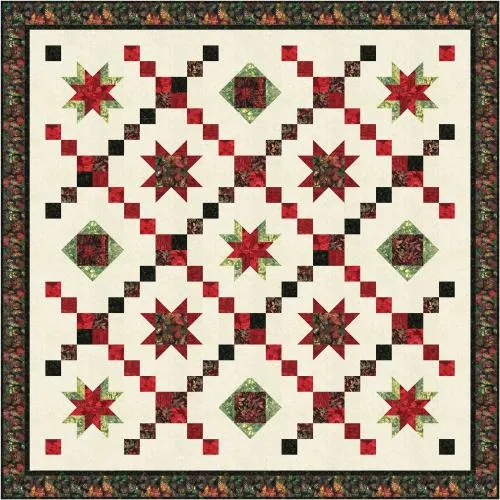 Simple Ornamentation Batik Quilt Kit