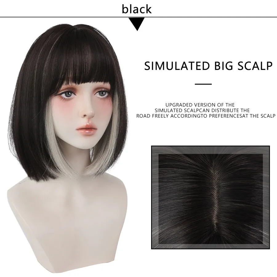 (Simple Packed) Lisa Bob | Rose Cap Heat-resistant Wig