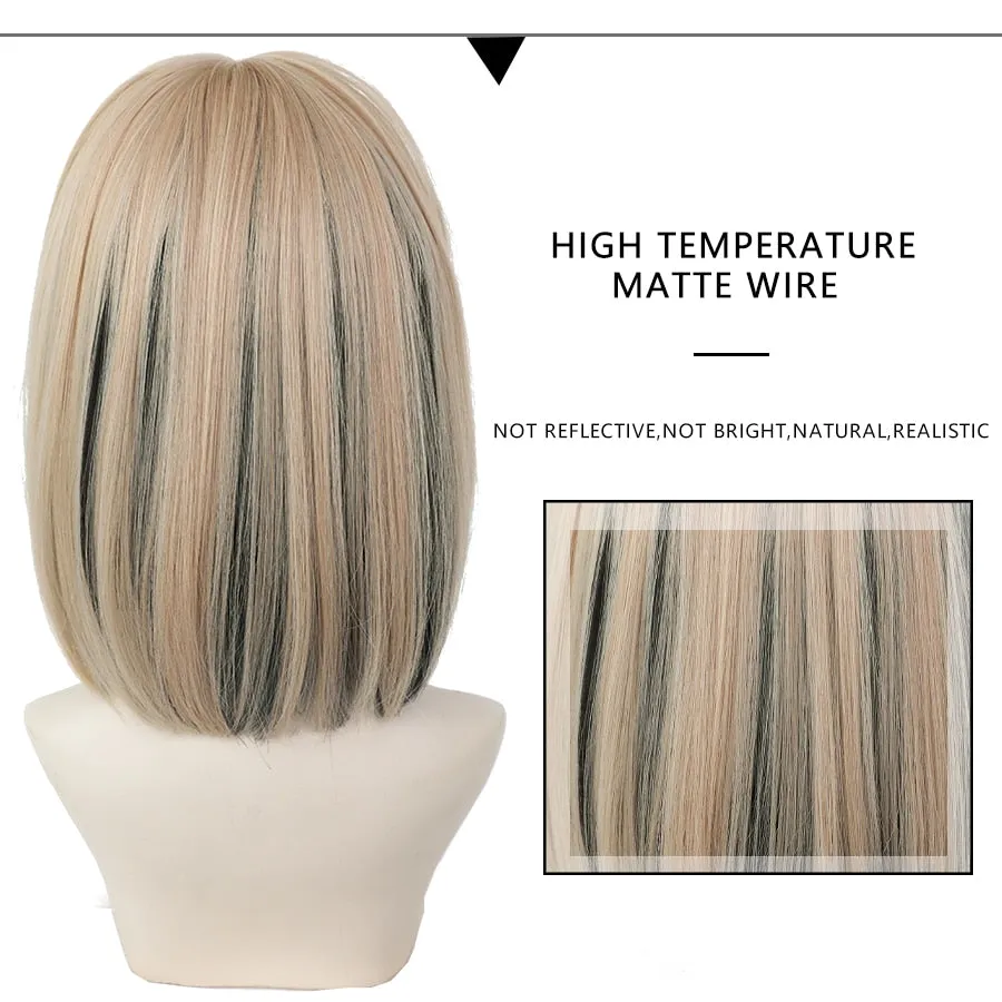 (Simple Packed) Lisa Bob | Rose Cap Heat-resistant Wig
