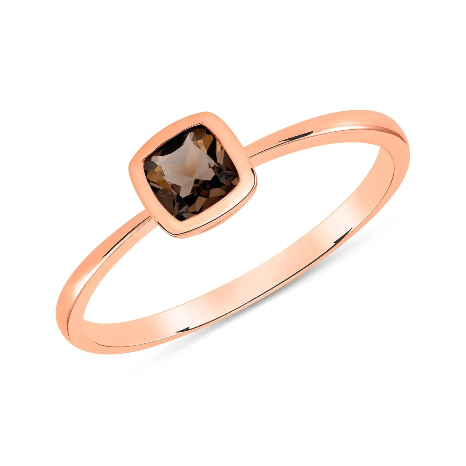 Simple Smokey Quartz Ring