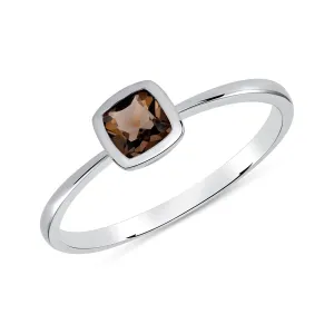 Simple Smokey Quartz Ring