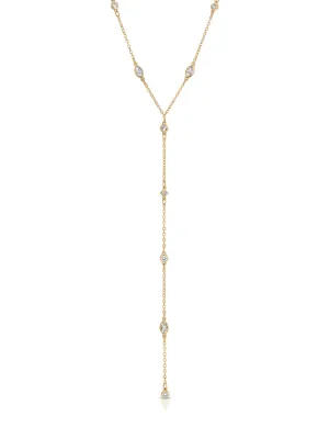 Simple Statement Crystal Dotted Lariat