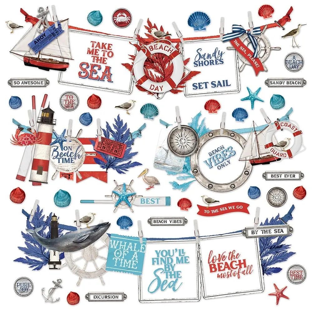 Simple Stories 12x12  Cardstock  Stickers  [Collection] - Simple Vintage Seas Banner Sticker