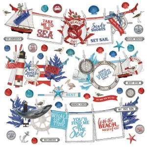 Simple Stories 12x12  Cardstock  Stickers  [Collection] - Simple Vintage Seas Banner Sticker