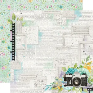 Simple Stories  - 12x12 Patterned Paper, Simple Vintage Life in Bloom - Happy Memories