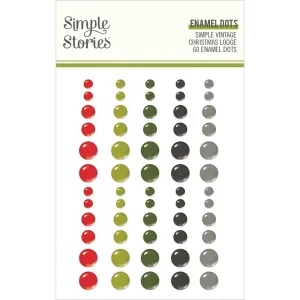 Simple Stories Enamel Dots - [Collection] - Simple Vintage Christmas Lodge