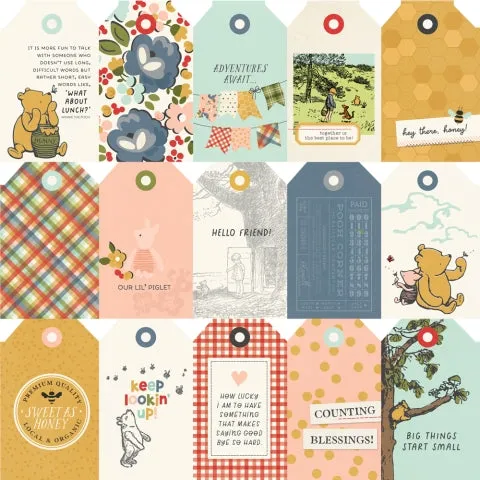 Simple Stories - Say Cheese Classic Pooh - 12x12 Single Sheets - Tag Elements