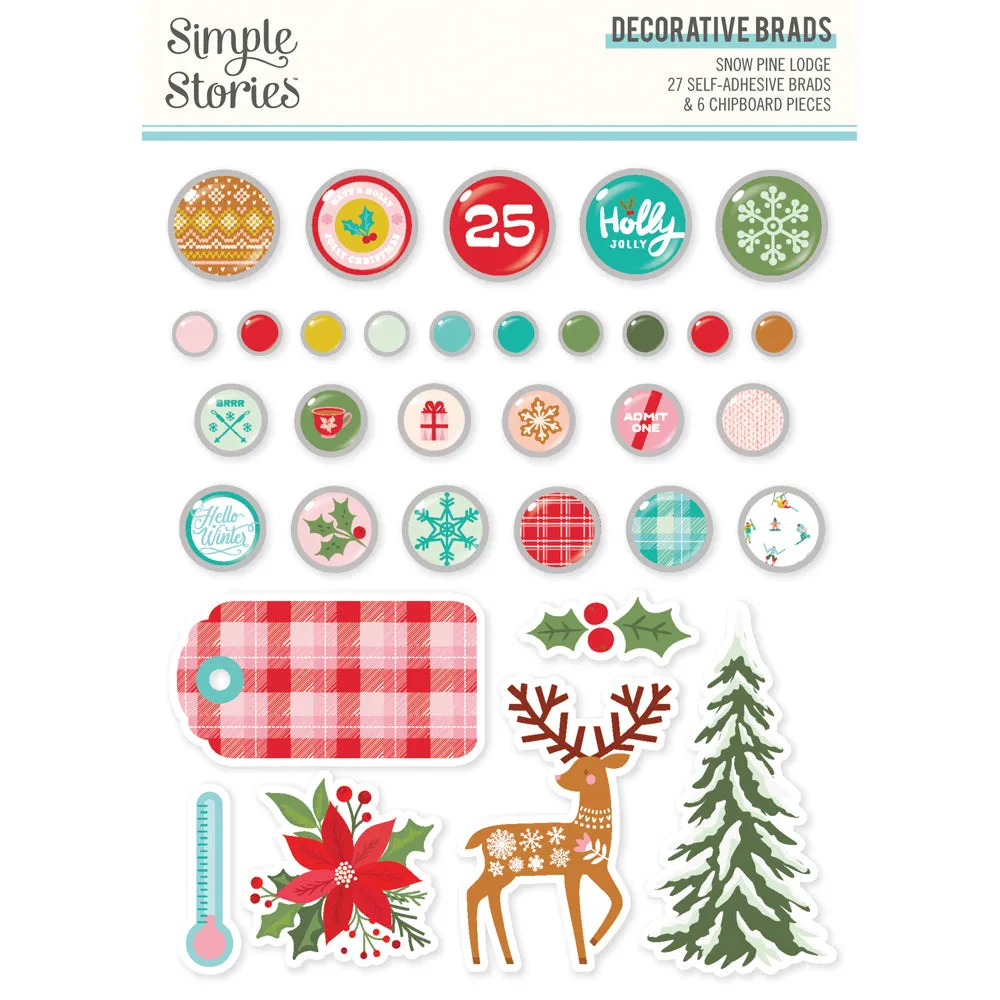 Simple Stories - Snow Pine Lodge - Decorative Brads