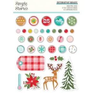 Simple Stories - Snow Pine Lodge - Decorative Brads