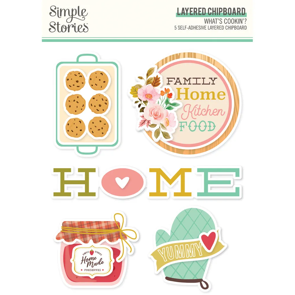 Simple Stories - What's Cookin' - Layered Chipboard