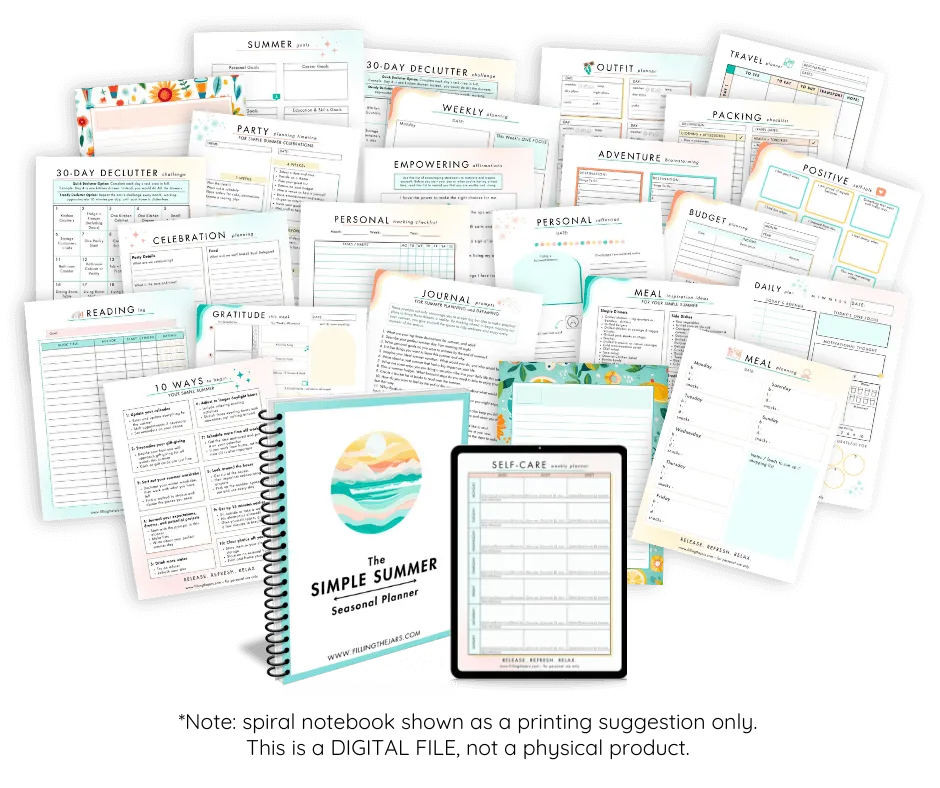 Simple Summer Planner: printable *digital product*