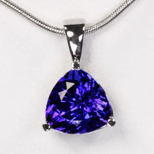 Simple Trilliant Tanzanite Pendant