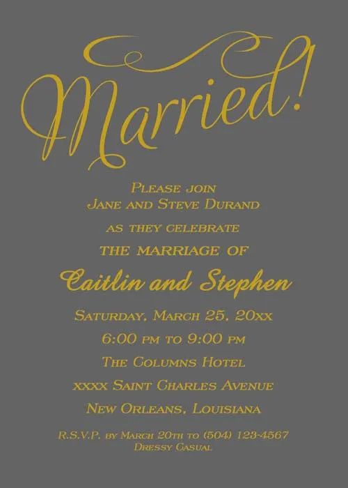 SIMPLE WORD DESIGN CUSTOM INVITATION