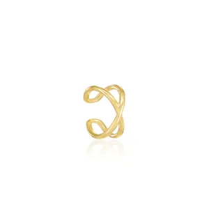 Simple X Ear Cuff - Gold