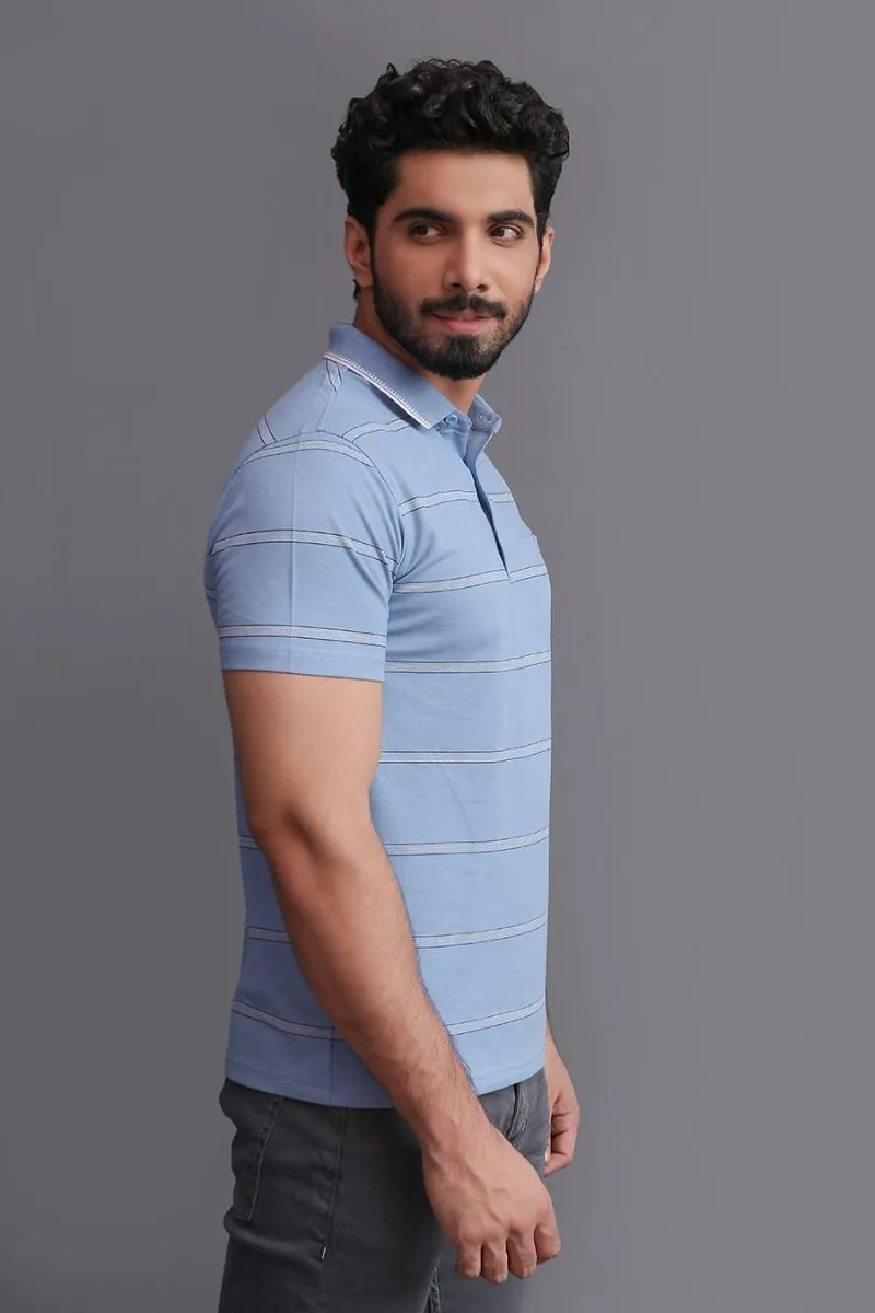 SKY BARSTRIPE POLO