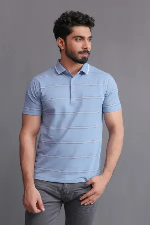 SKY BARSTRIPE POLO