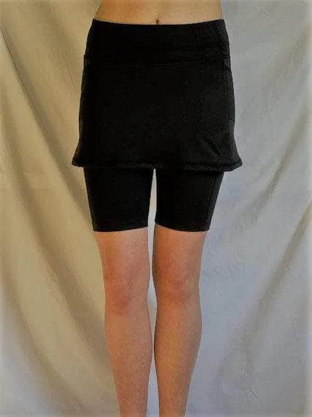 Sleek Black Skorts - Bike and Skater Skirted Shorts!