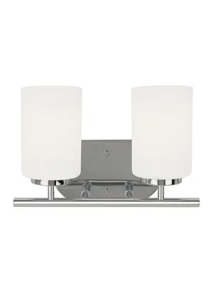 Sleek Chrome 2 Light Wall/Bath Light