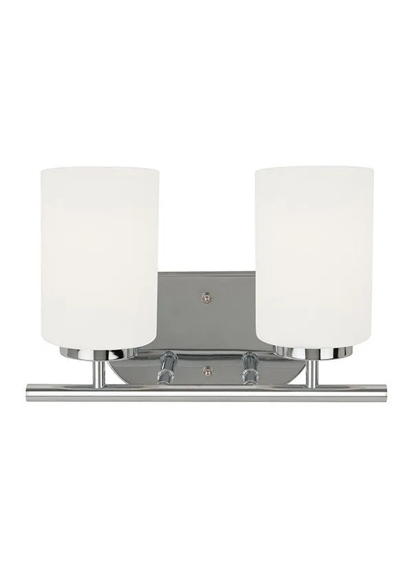 Sleek Chrome 2 Light Wall/Bath Light