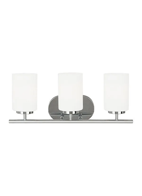 Sleek Chrome 3 Light Wall/Bath Light