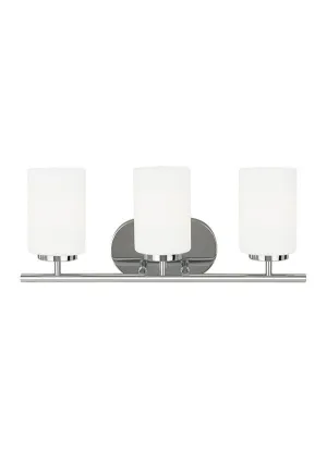 Sleek Chrome 3 Light Wall/Bath Light